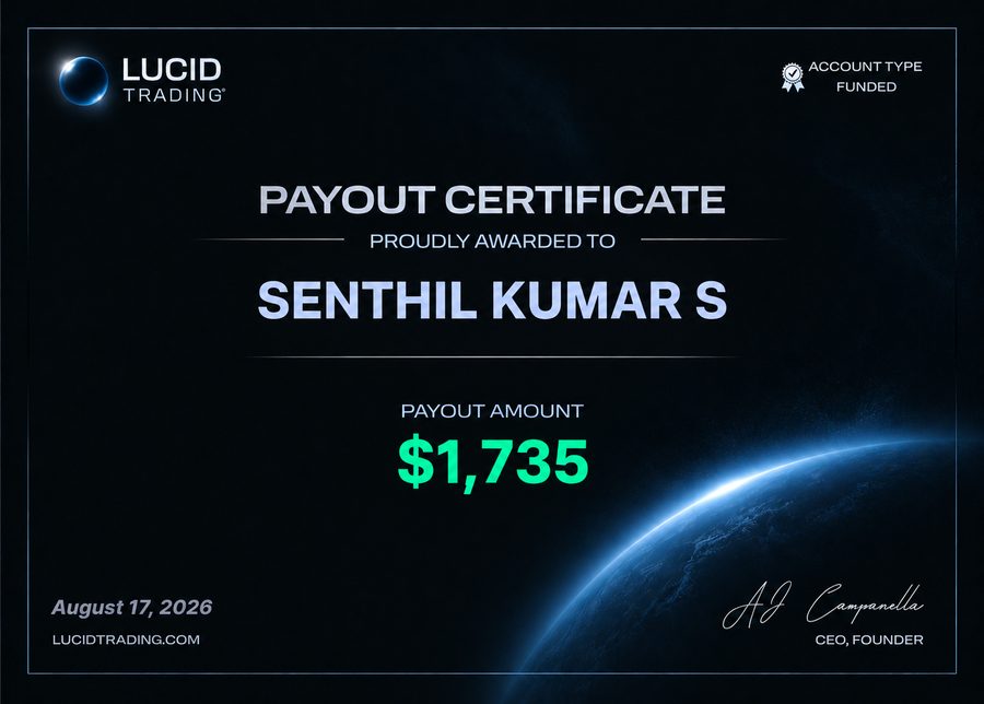 Payout certificate — Shanavas, $697